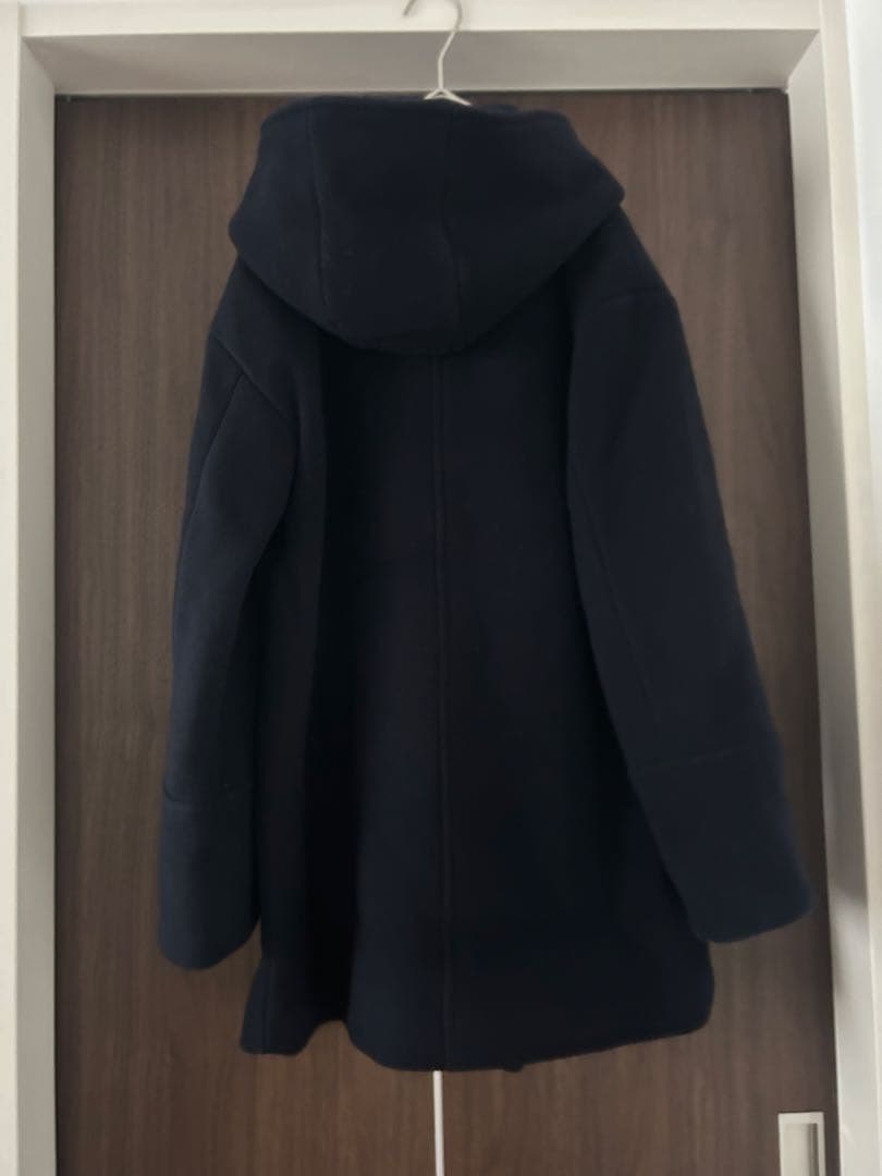 SHIPS any シップス フーデット ミディ コート 40 ネイビー 美品