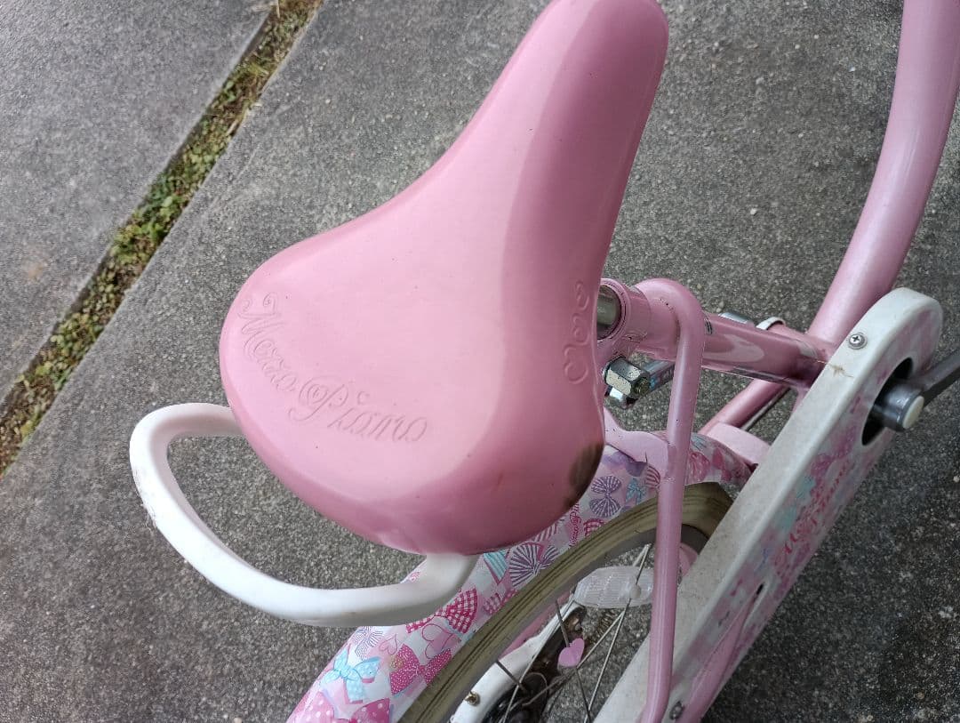メゾピアノ 子供用自転車 18インチ ピンク ハートデザイン