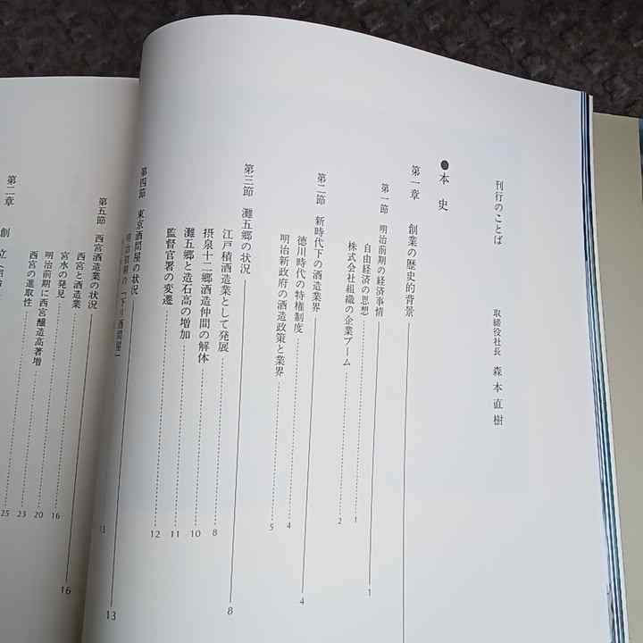 【非流通本・謹呈本・希少本】『日本盛　西宮酒造100年史』615ページ