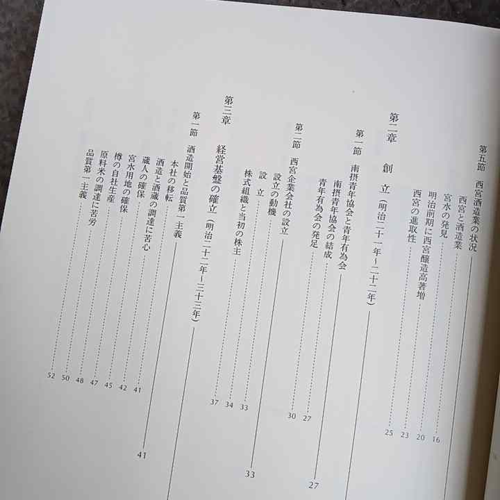 【非流通本・謹呈本・希少本】『日本盛　西宮酒造100年史』615ページ