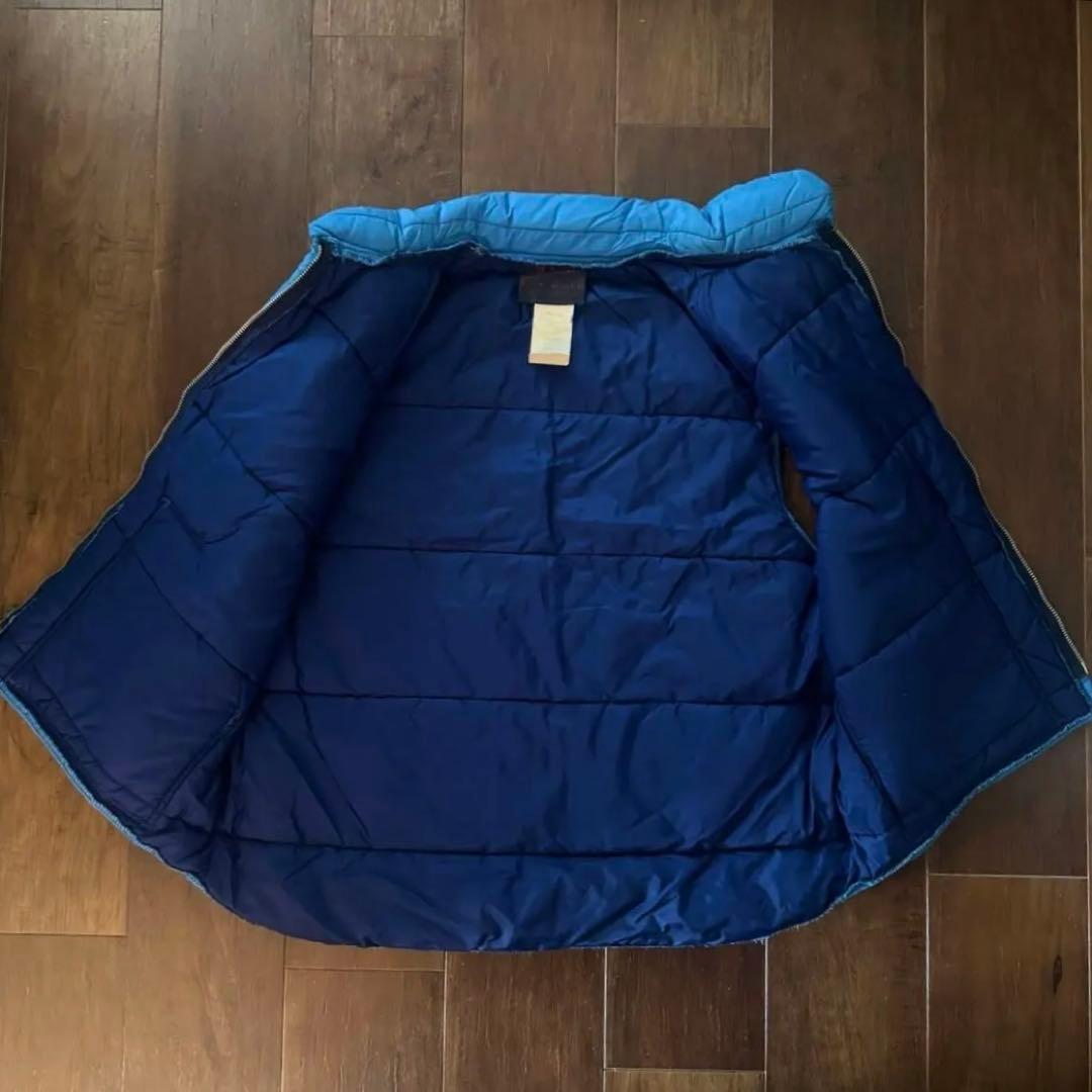 70s us vintage A&M ダウンベスト 古着 青 XL