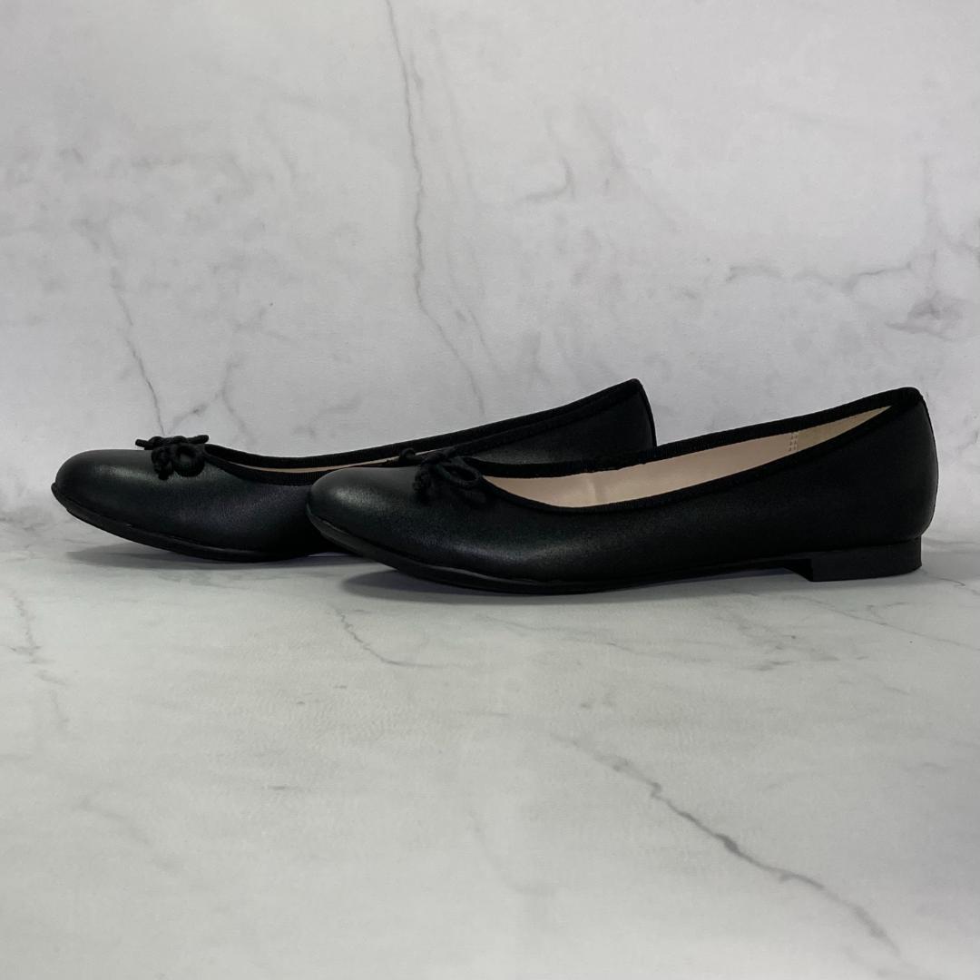 【美品】Clarks カルーゼルライド バレエシューズ 25㎝ ブラックレザー