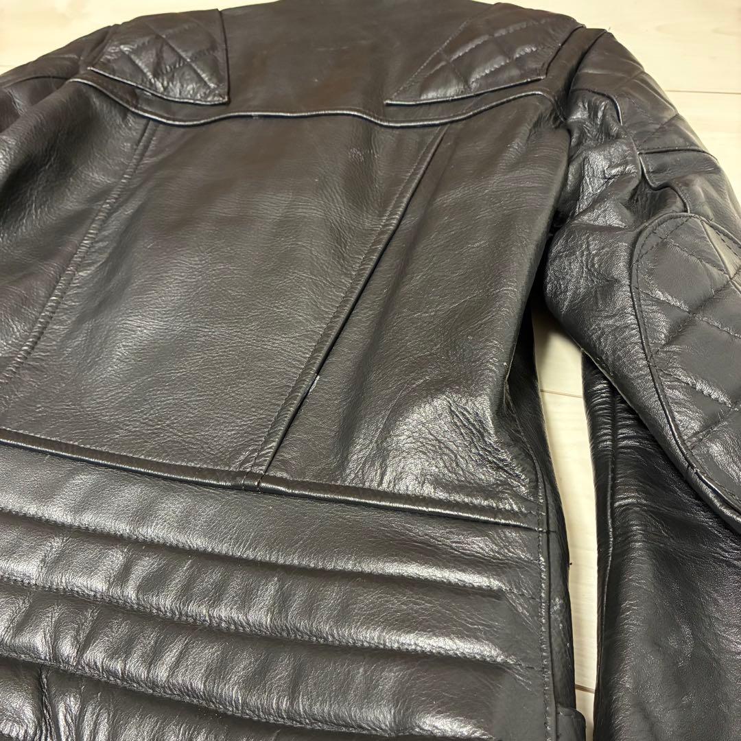 ウルフレザー WOLF LEATHERSレザー セミダブルライダースジャケット