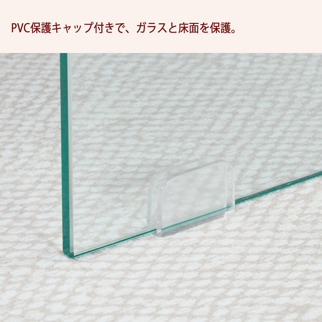 【ダークブラウン】 センターテーブル モダン長方形MDF天板×強化ガラス脚
