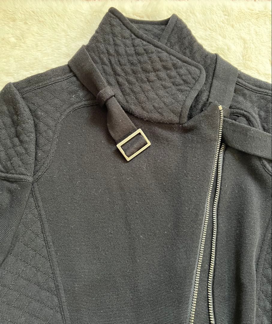 美品EMPORIO ARMANI ウールジャケット40 アシンメトリー ジップ