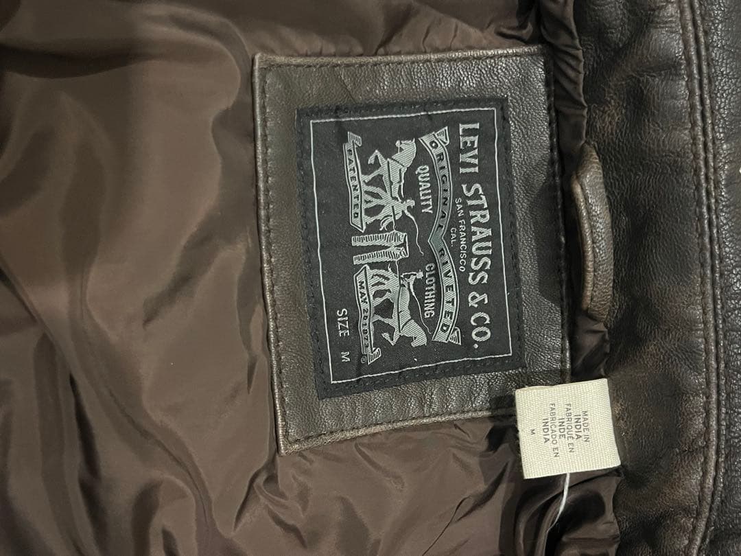 LEVI'S® CLAYTON LEATHER AVIATOR JACKET
