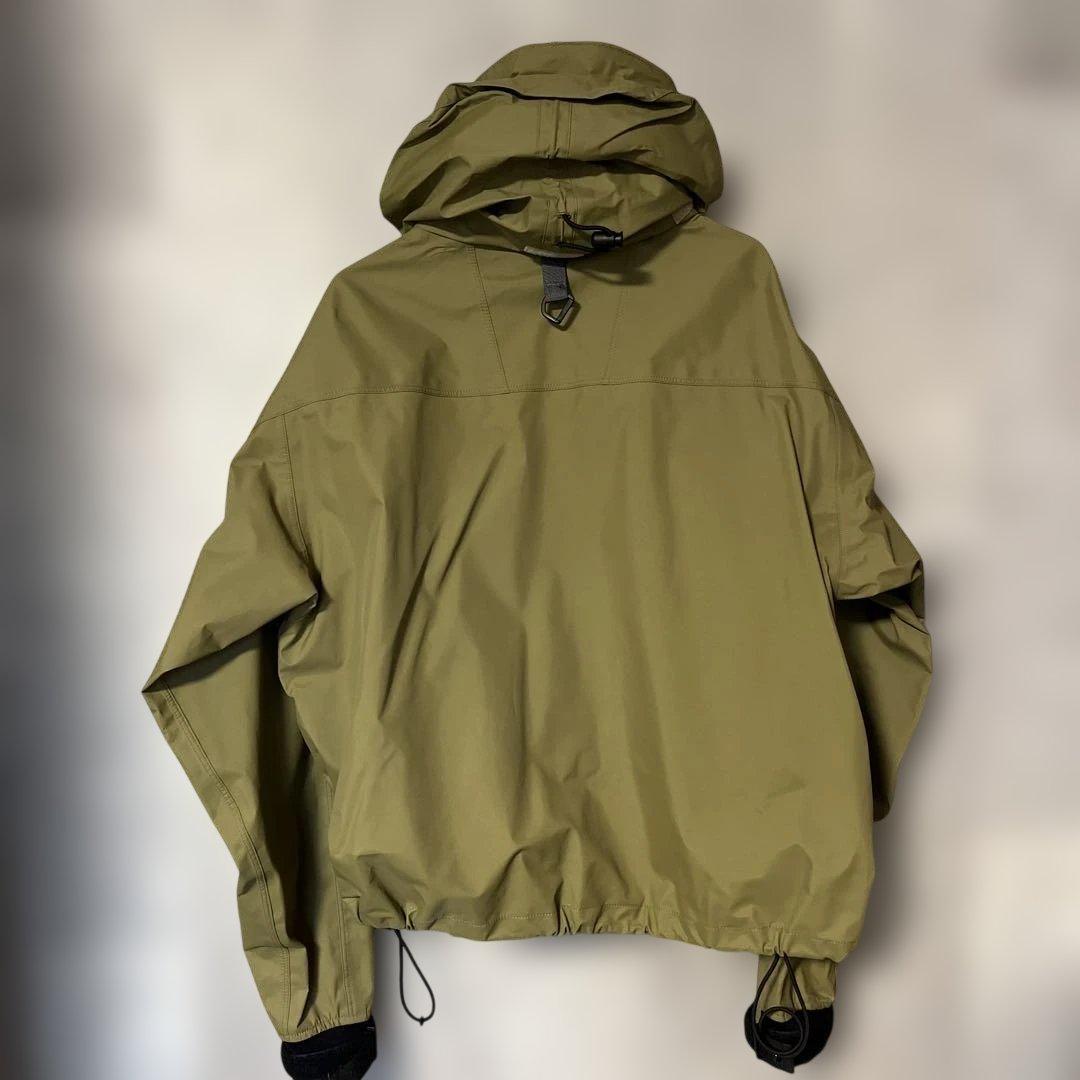フィッシングジャケット[Pazdesign]パスデザインオリーブ色 フード付き