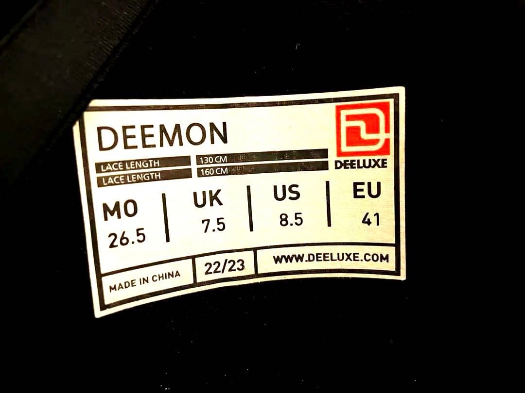 DEELUXE 22-23 DEEMON 26.5cmディーラックスデーモン黒