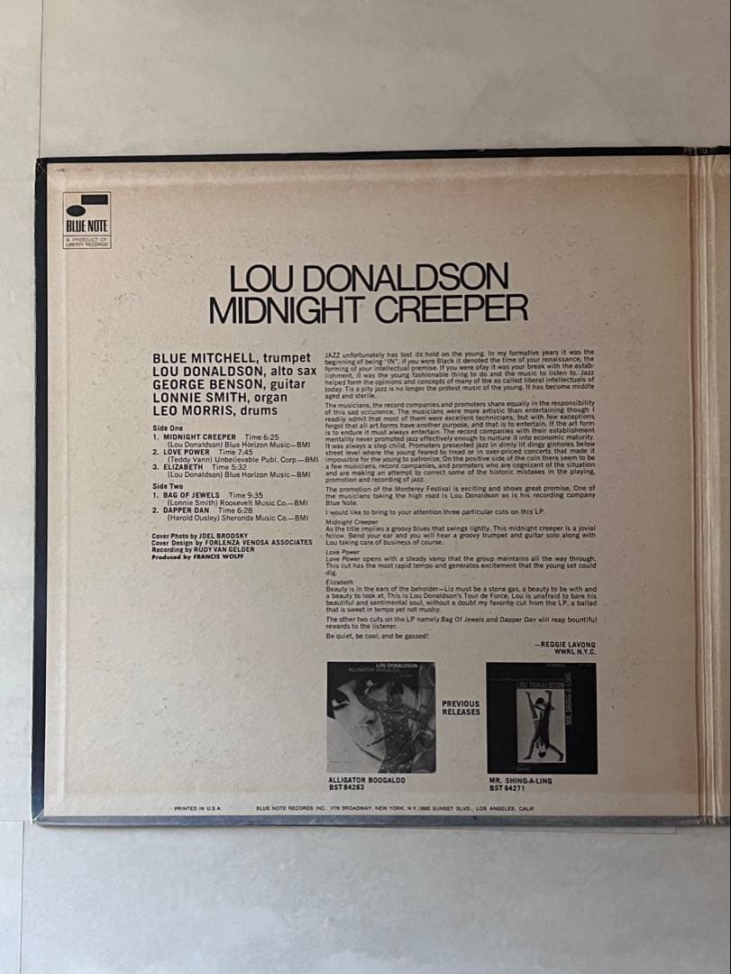 洋楽 Lou Donaldson Midnight Creeper
