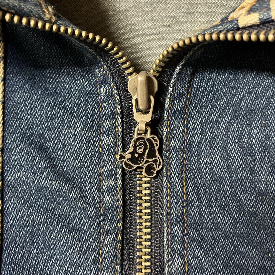 akio様ご購入分　ガルフィー 総柄デニムジャケット ビッグロゴ 刺繍 袖ロゴ
