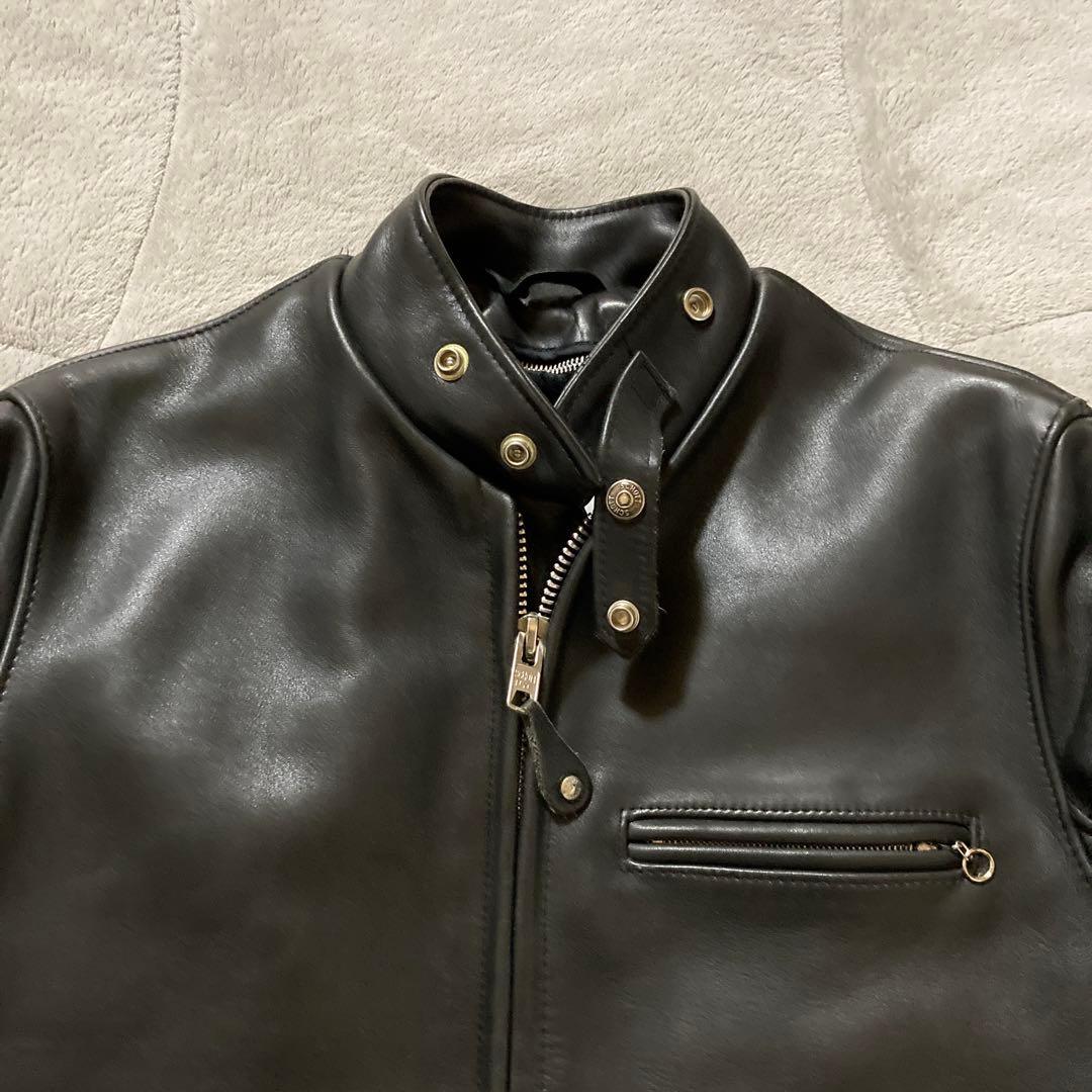 新型・美品　Schott 641 シングルライダース　 ボアライナー付き　36