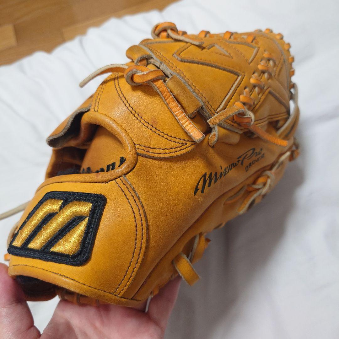 Mizuno Pro 軟式用グローブ 右投げ用 オレンジ