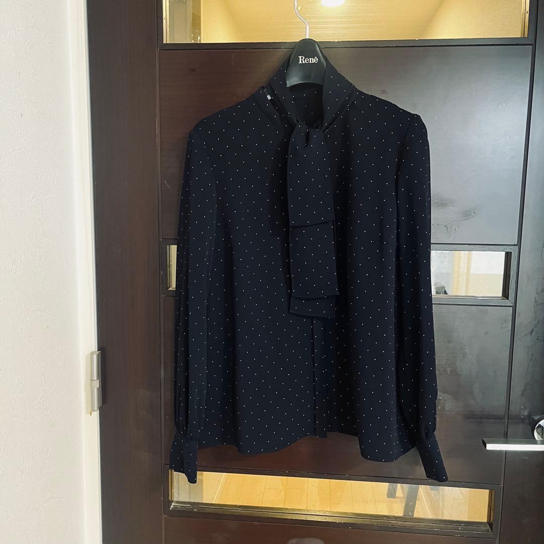 新品☆ ANAYI ボウタイジョーゼットブラウス/セオリー、23区、ロペ