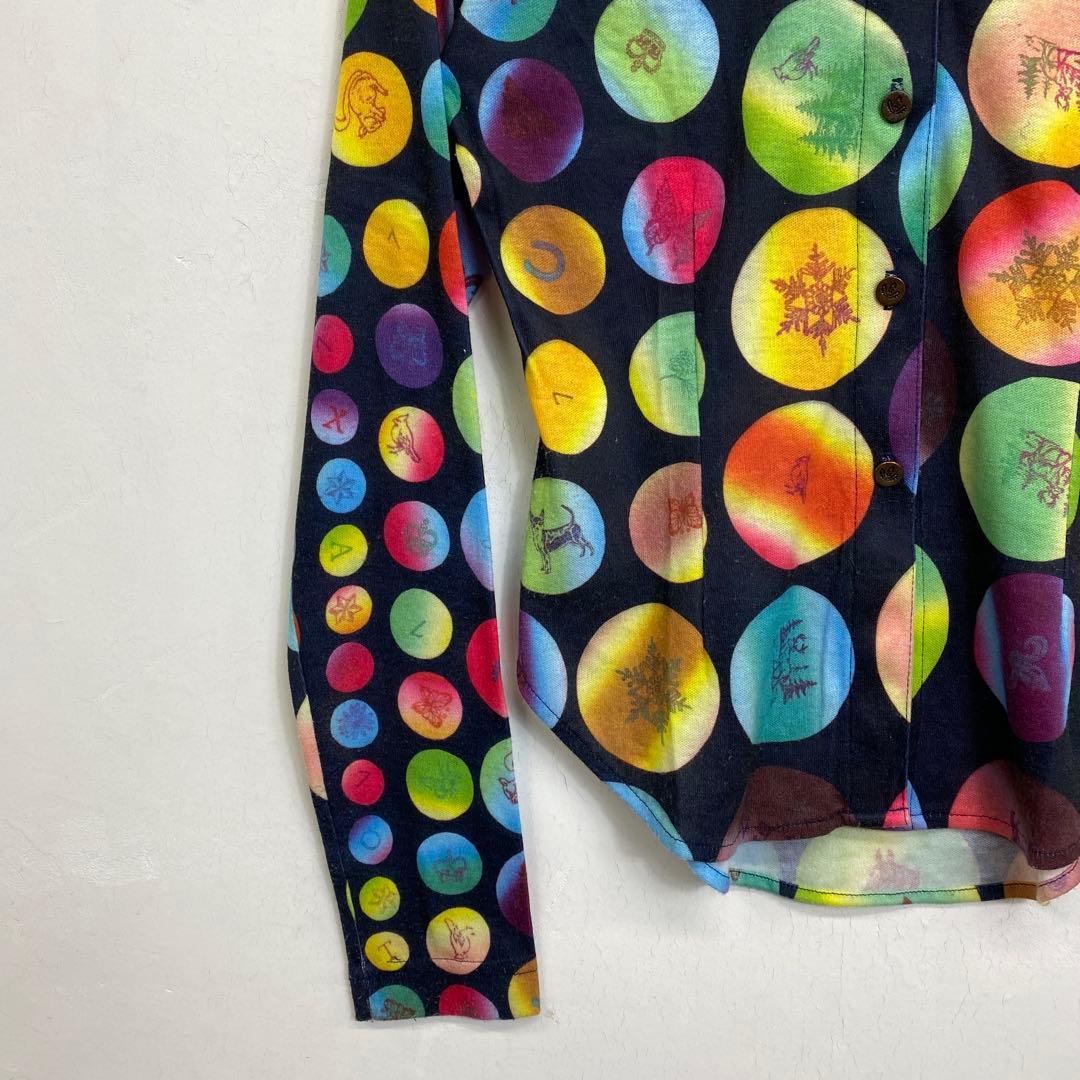 Todd oldham シャツ カラフル ドット USA製 vintage