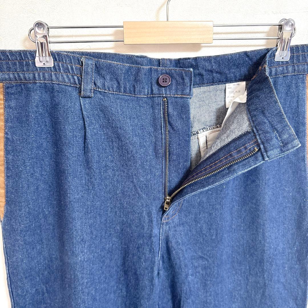 ジ*ー様 デニム セットアップ メンズ XL カルロバレンチノ 刺繍 ロゴ