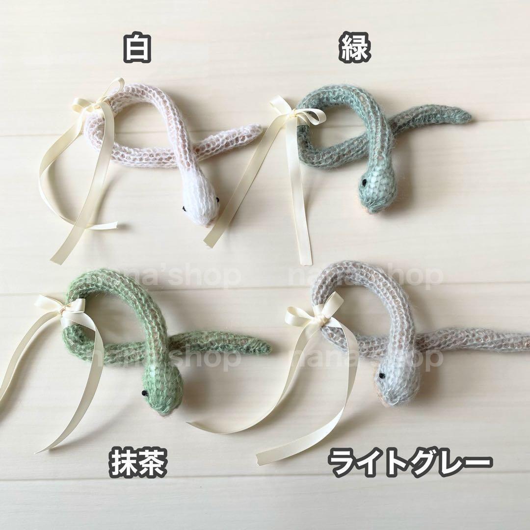 白♪ヘビ帽子&へびぬいぐるみ　巳年　ニューボーンフォト撮影衣装　へびボンネット