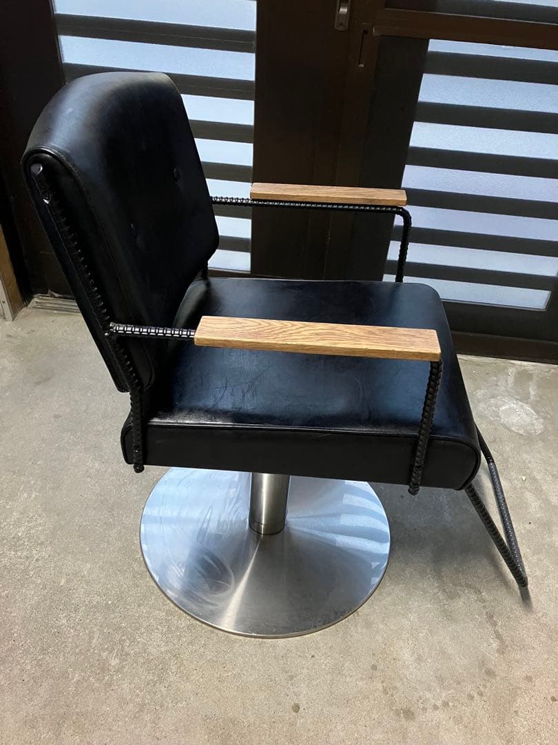 オオヒロ スタイリングチェア RETRO S ブラック レザー 美容室 美品