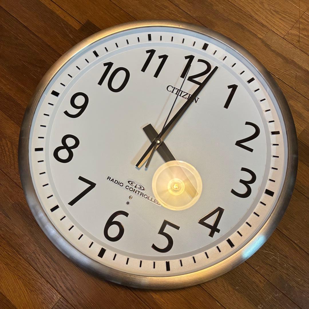 0642 CITIZEN 8MY463-0 大型　φ45cm 電波時計