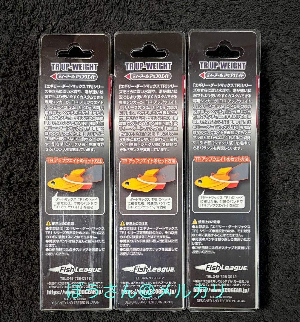 エギリー　ダートマックスTR 専用アップウェイト 30g 3色セット　新品未使用