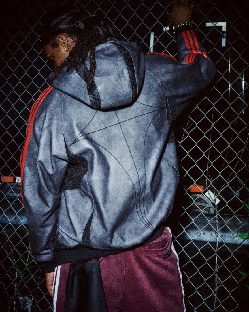 新品adidas x Thug Club PU Leather Jacket
