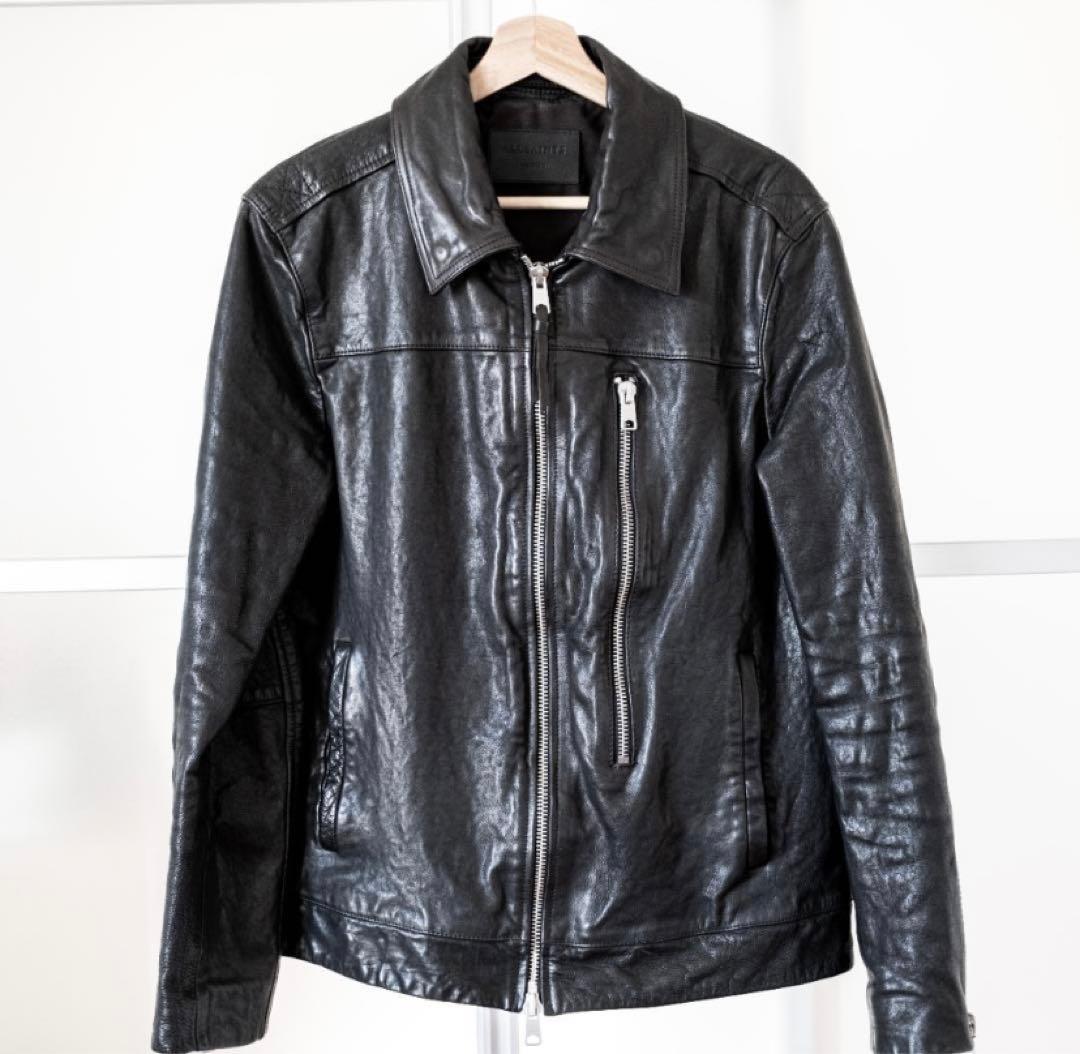 ALLSAINTS ブラック シングルライダースジャケット