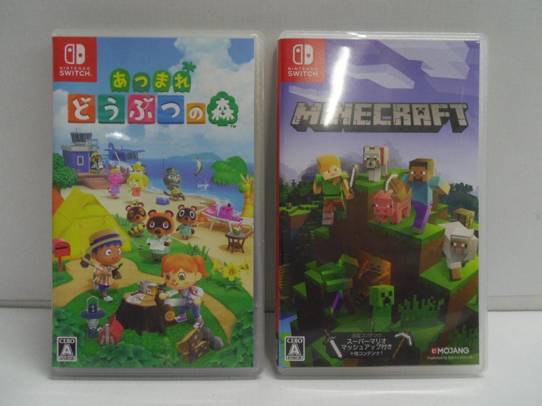 【中古】Switchソフト あつまれどうぶつの森 & マインクラフト　セット