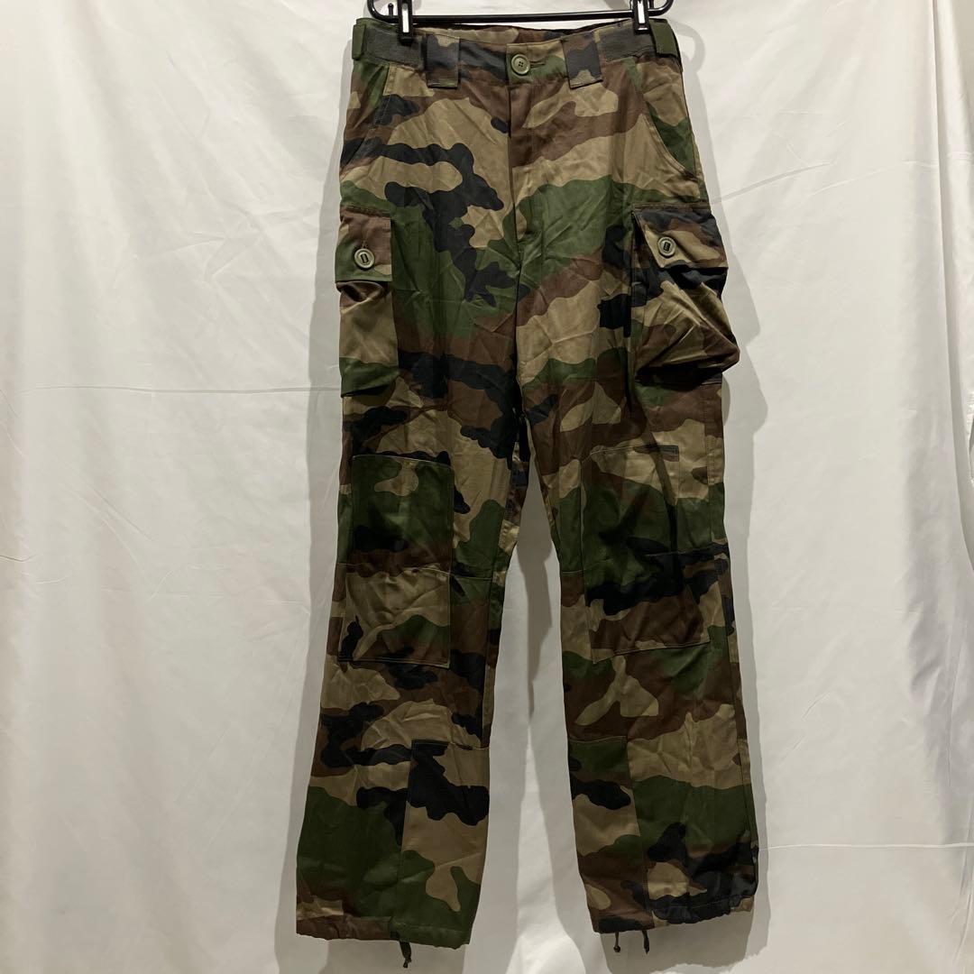フランス軍F2カーゴパンツ　CCEカモ迷彩　Lサイズ　防蚊加工　ミリタリー古着