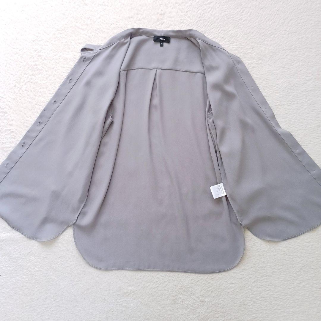 Theory　セオリー 23SS プライムジョーゼットタイブラウス　長袖