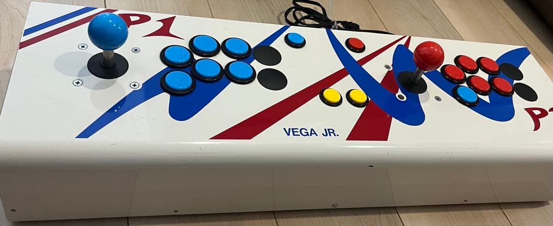 VEGA JR.アーケードスティック 2人用 ボタン&目隠し選択可　ハーネス付き