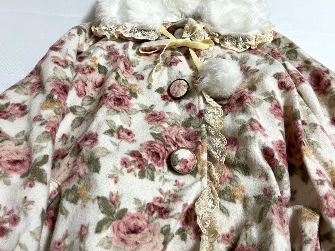 LIZ LISA リズリサ ※訳あり 花柄ポンチョ コート 希少品 平成