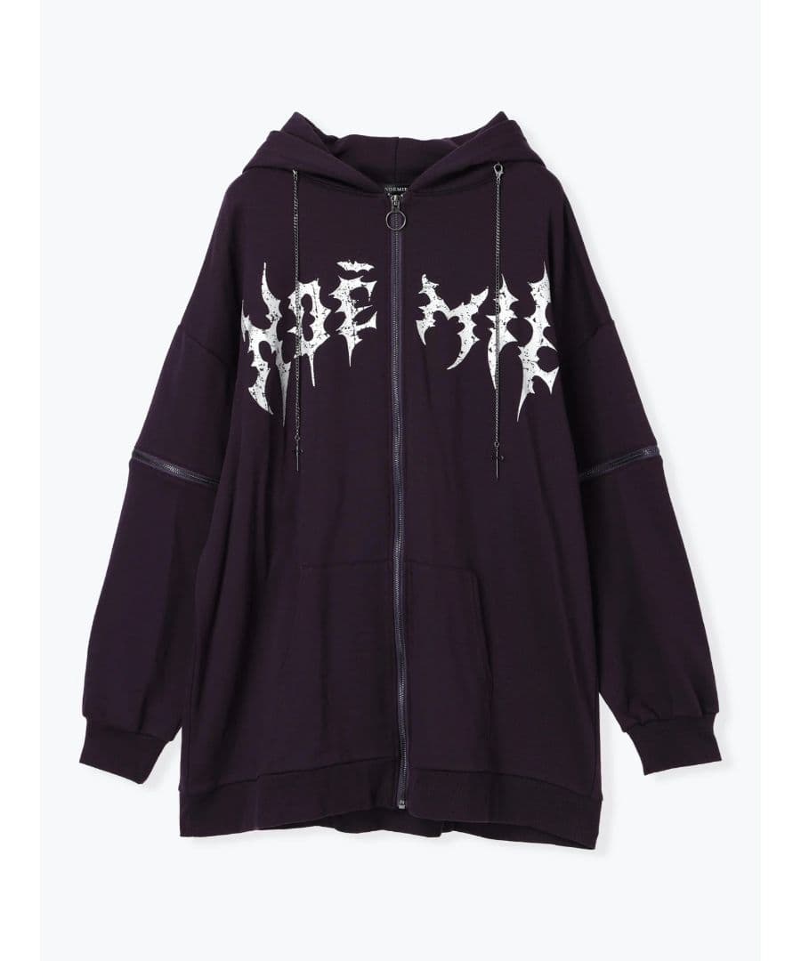 NOEMIE　ノエミー　2WAYうさ耳ユニセックスZIP裏毛パーカー　紫　新品