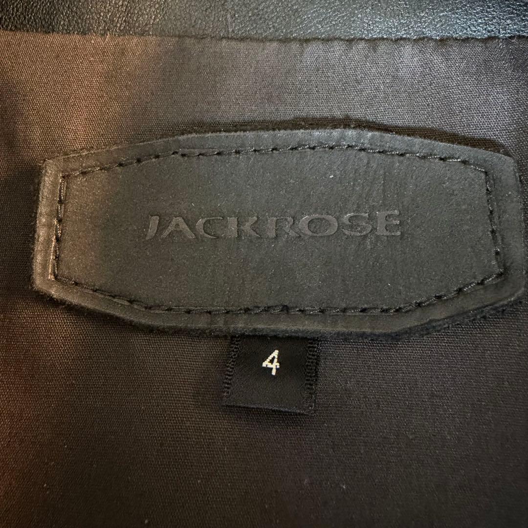 JACKROSE ブラックレザー ダブル ライダースジャケット