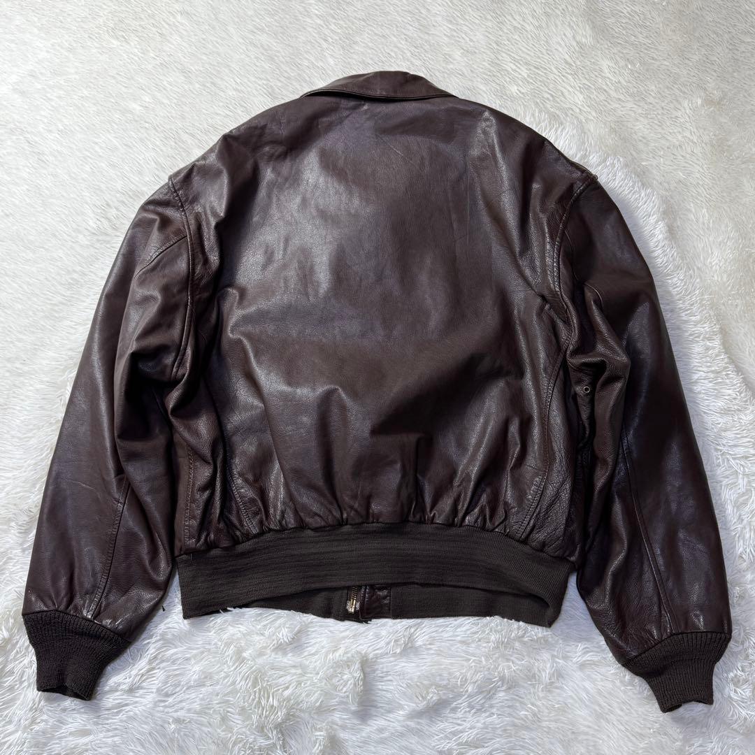 【美品】USA製 山羊革 クーパー A-2 フライトレザージャケット 2XL