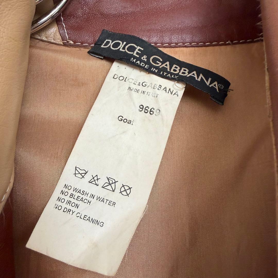 DOLCE&GABBAN パッチワーク　レザージャケット　レザーシャツ　48 M