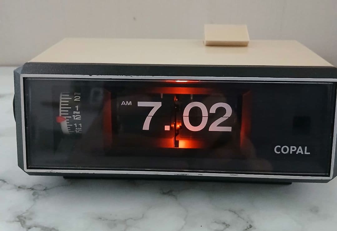 COPAL パタパタ時計 RP207 昭和レトロ オフホワイト50/60Hz