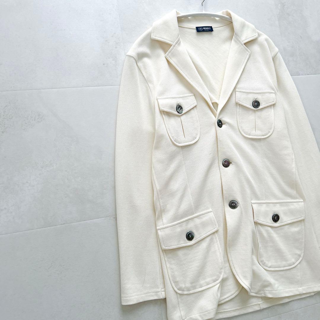美品✨希少　ビームスエフ別注モルガーノニットサファリジャケット　春ジャケット46