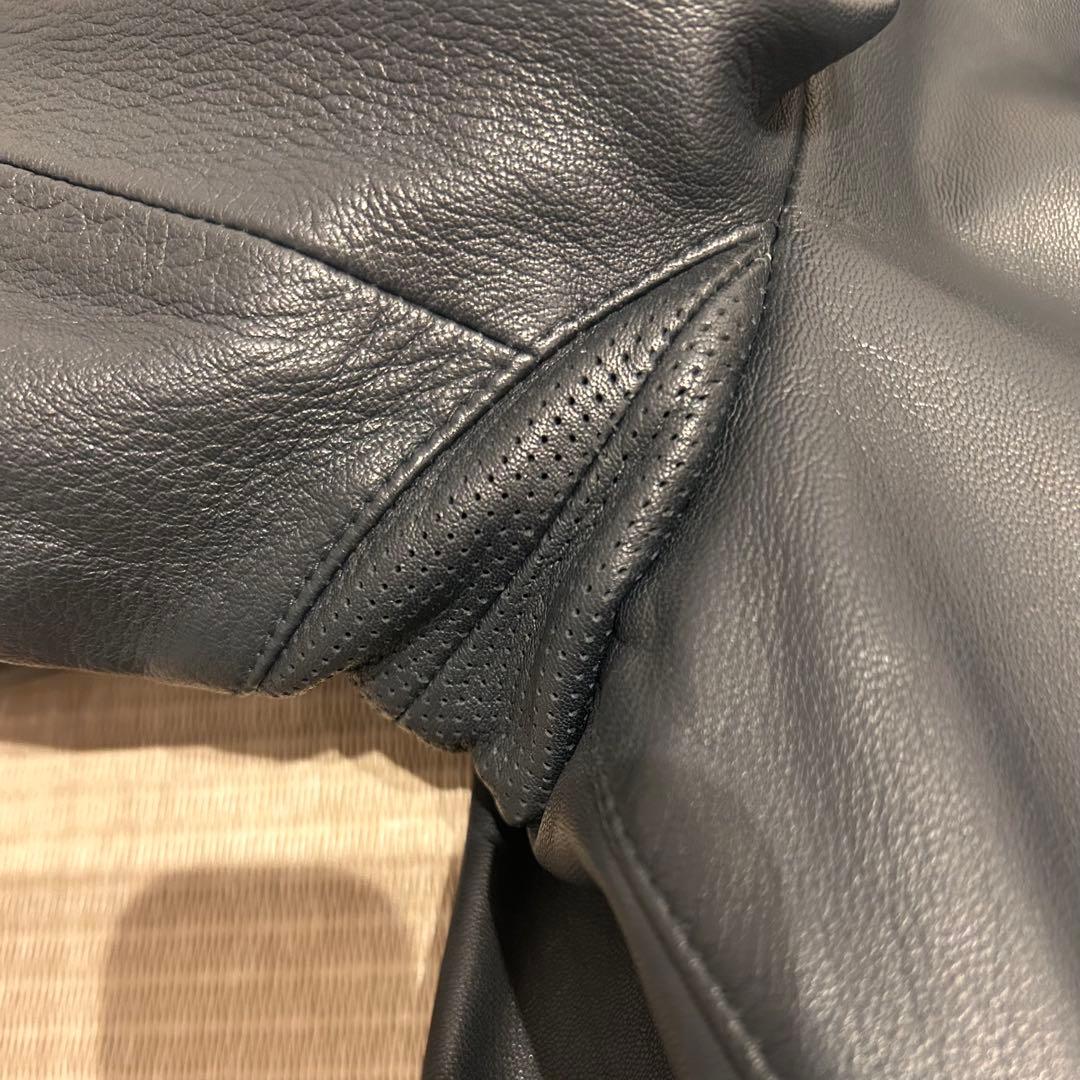 【美品】DURBAN 本革 レザー ロングコート 黒 メンズ 裏地付き ダーバン