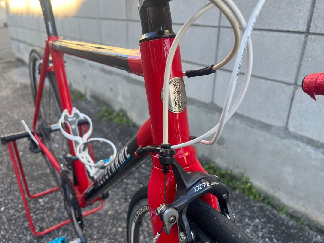 美品 TOYO 日本製 ロード クロモリカーボン シマノULTEGRA 20速