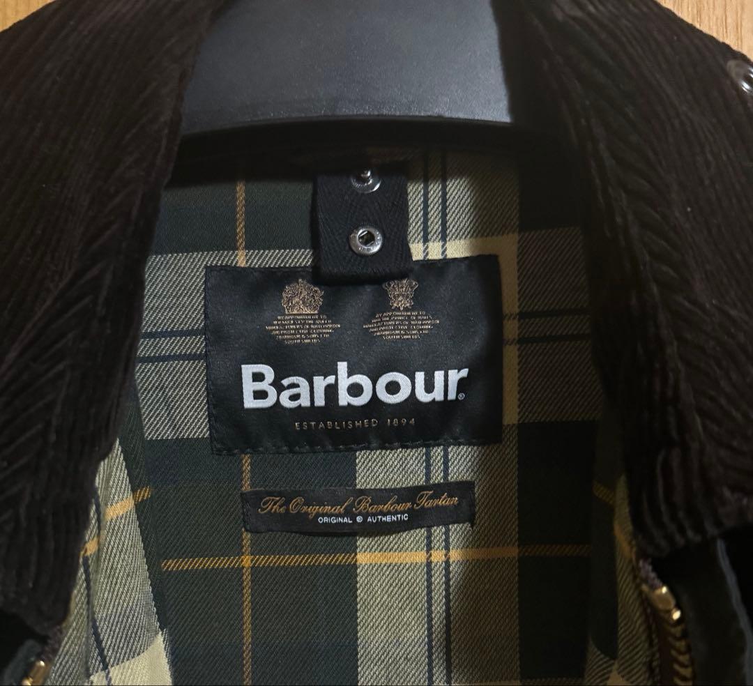 Barbour border サイズ36 セージ ※オイルドクロス