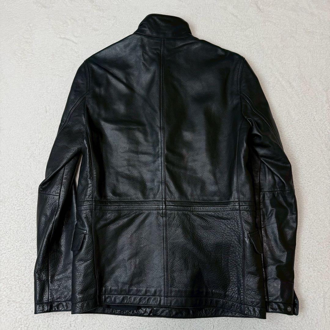 美品 羊革 theory レザージャケット m-65 ブラック ラムレザー
