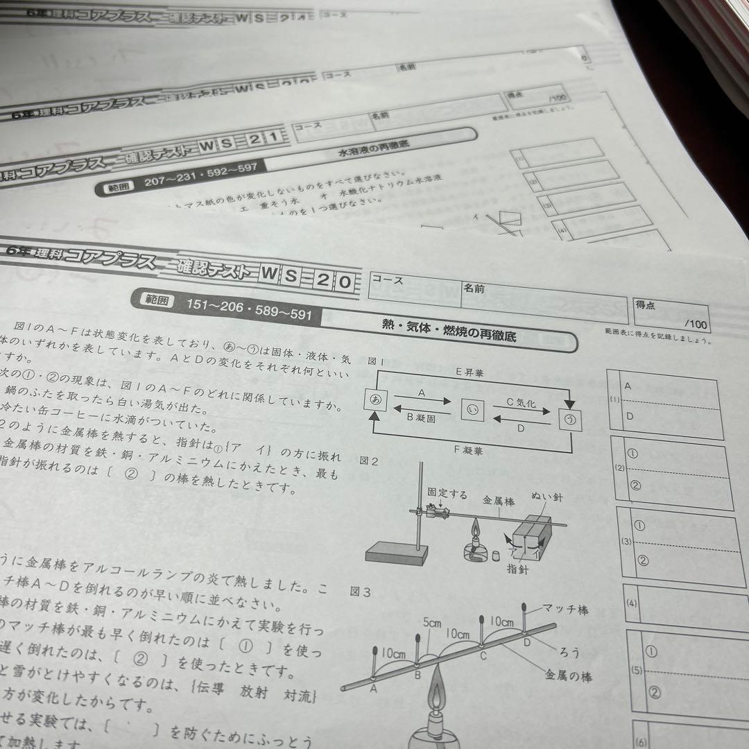 ㉕あ　雙葉コース　土曜特訓6年社会 理科Weekly Sapix 志望校別特訓