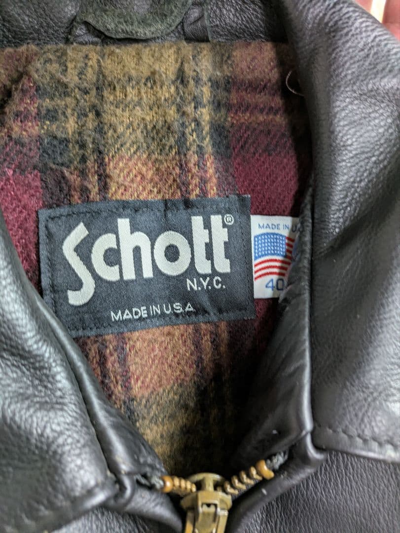 Schott サイズ40 ブラック レザージャケット