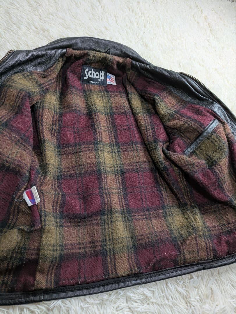 Schott サイズ40 ブラック レザージャケット