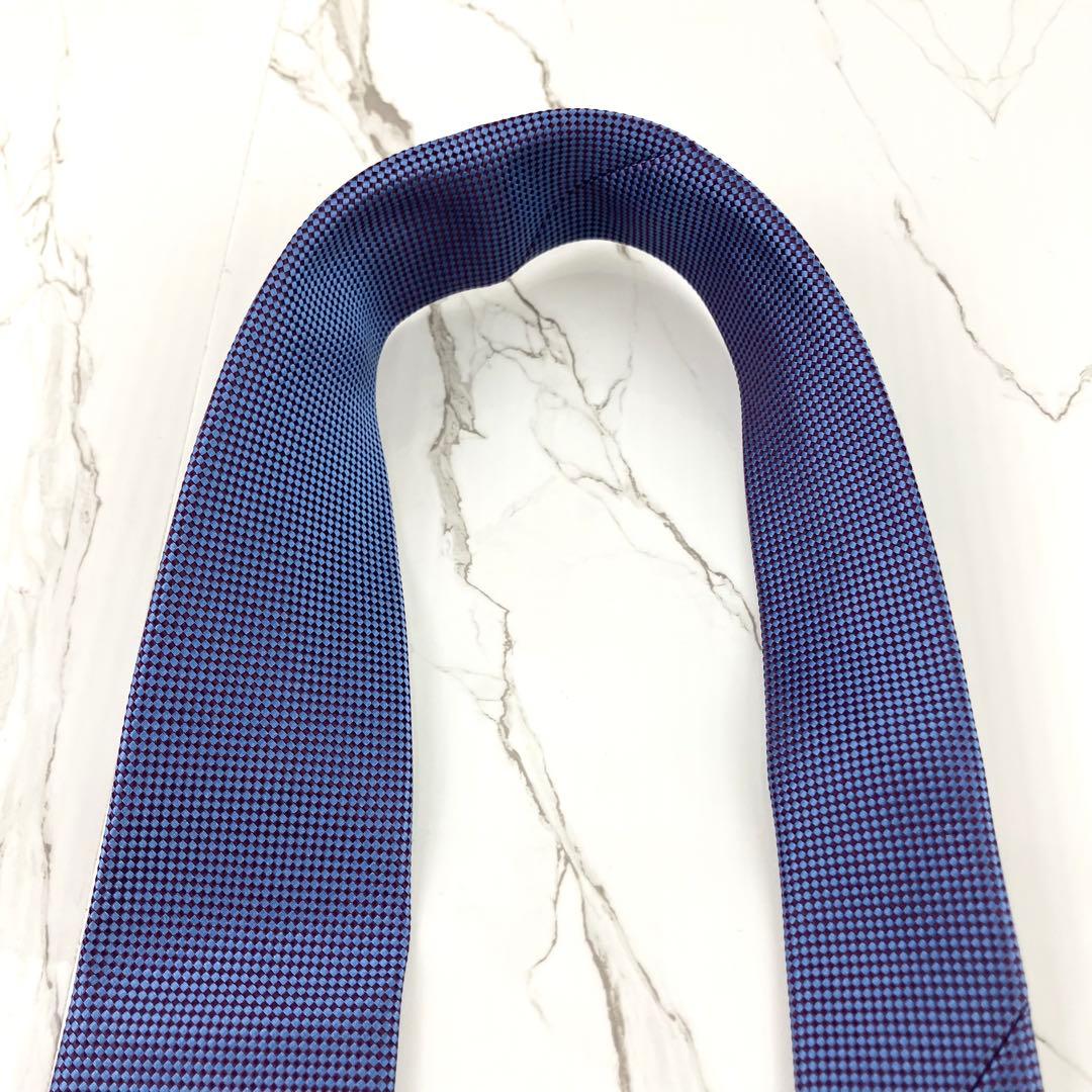 未使用級　HERMES エルメス　ネクタイ　サントノーレ　ソリッド　ジャガード
