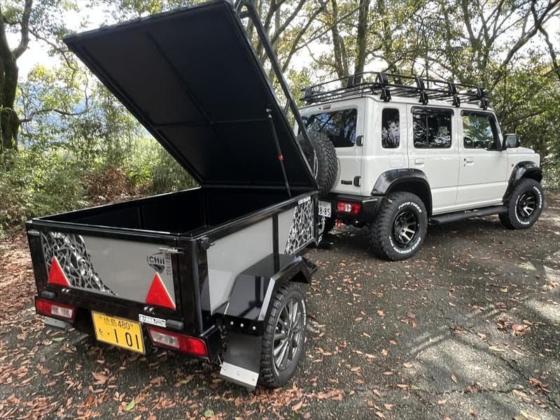 軽トレーラー、オリジナル、車検2年付、けん引免許不要