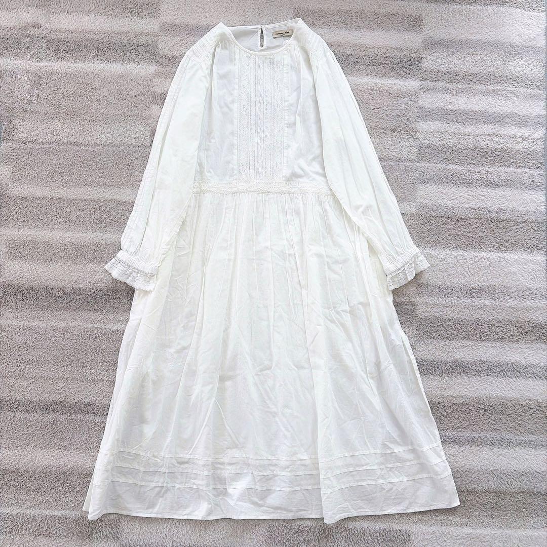 新品　SM2 サマンサモスモス レース切替ワンピース　ロング　インド綿