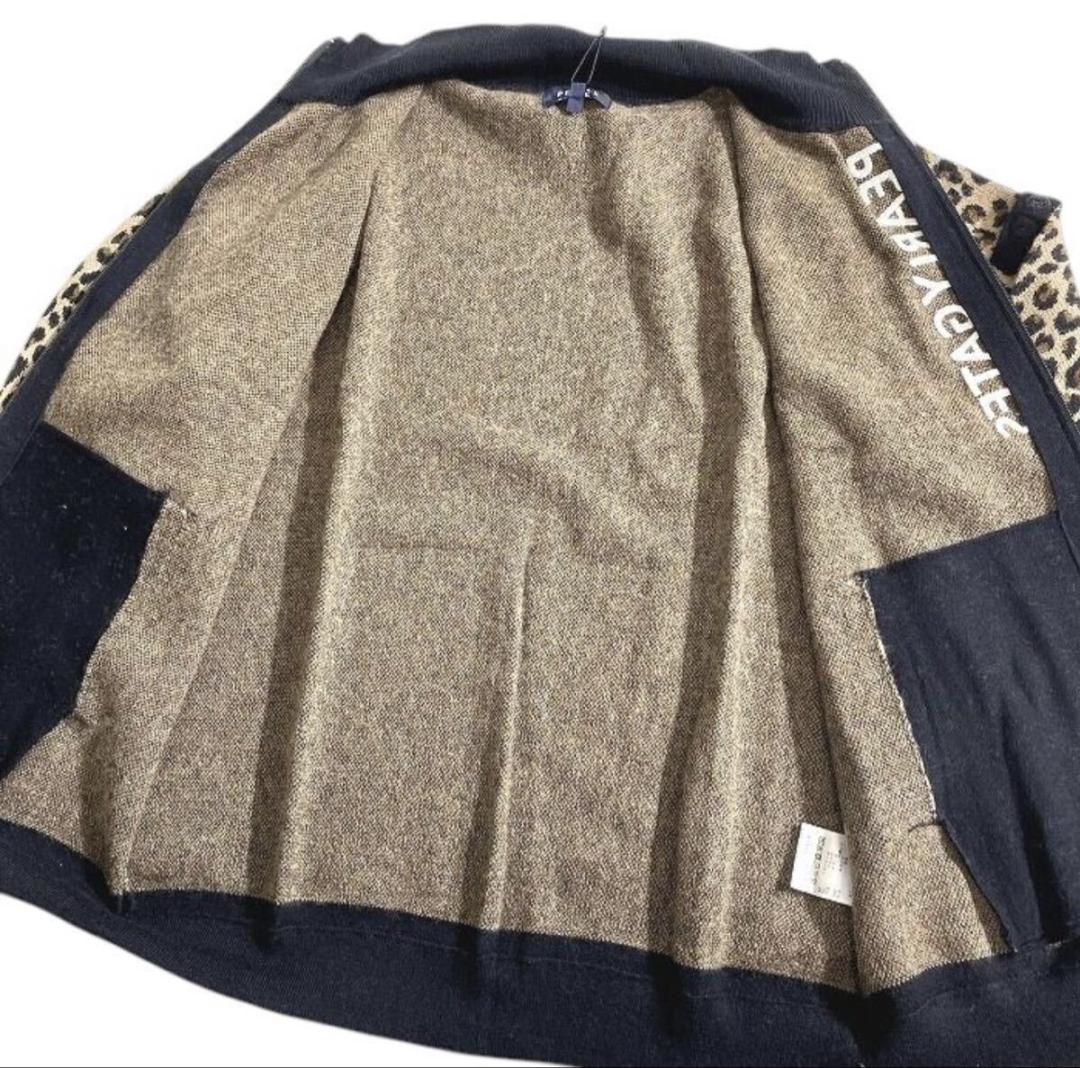 P/G パーリーゲイツ カシミヤ レオパード柄 ダブルジャカードセーター