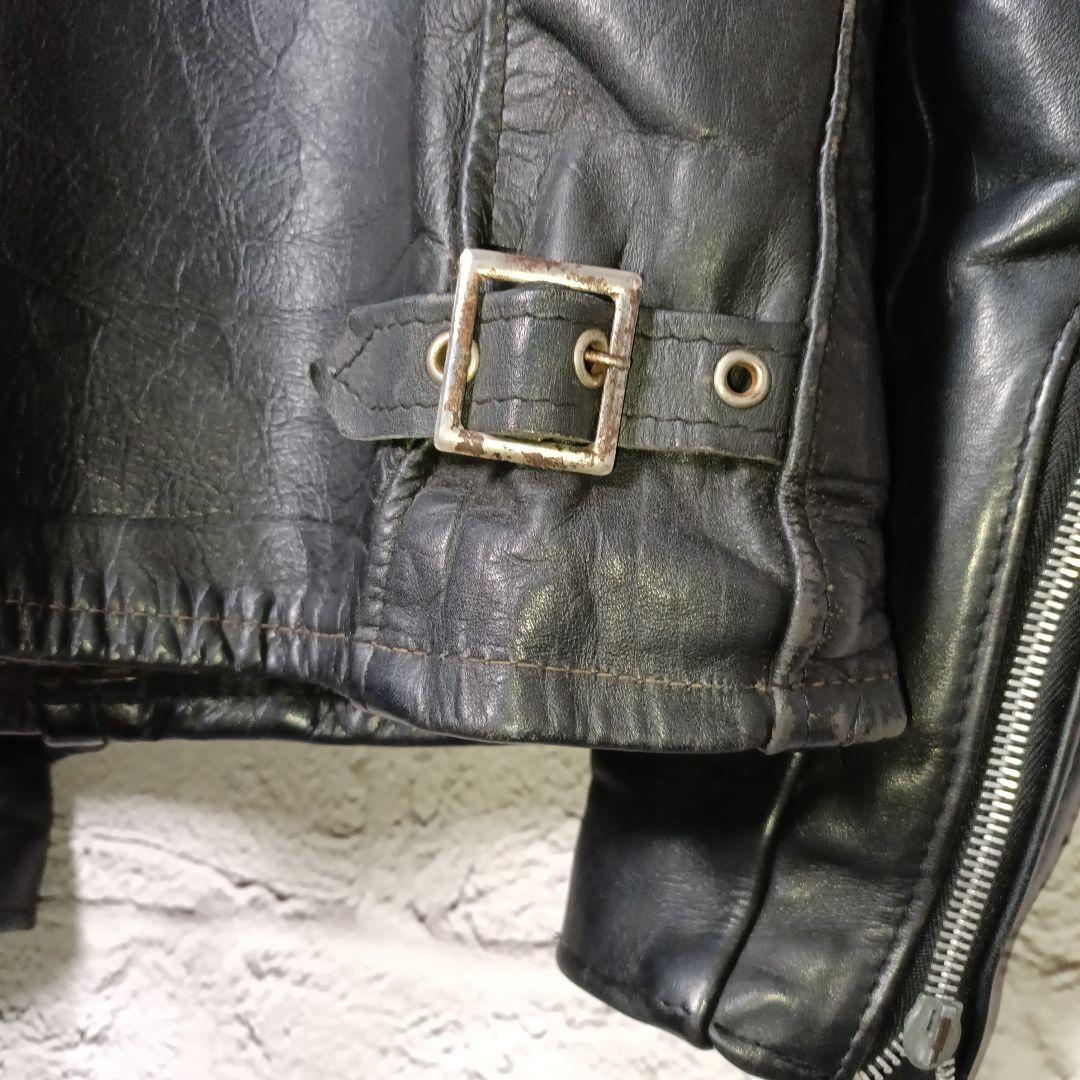 Schott ライダースジャケット シングル レザージャケット ブラック 牛革