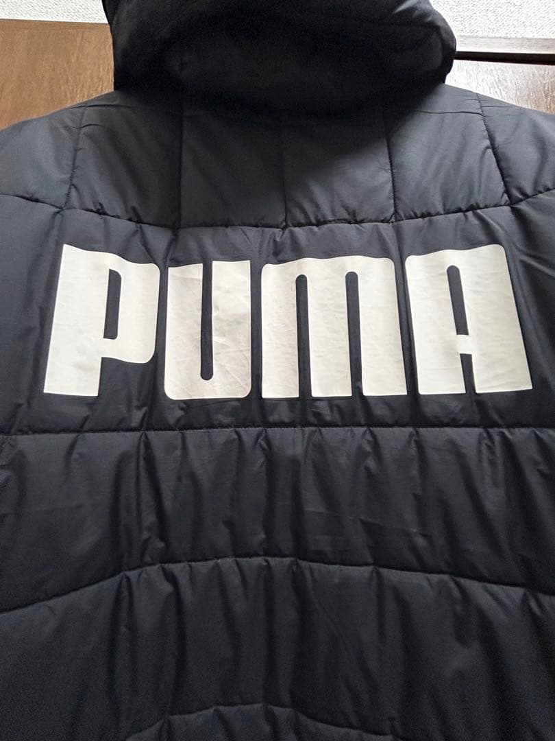 PUMA フード付き ブラックベンチコート