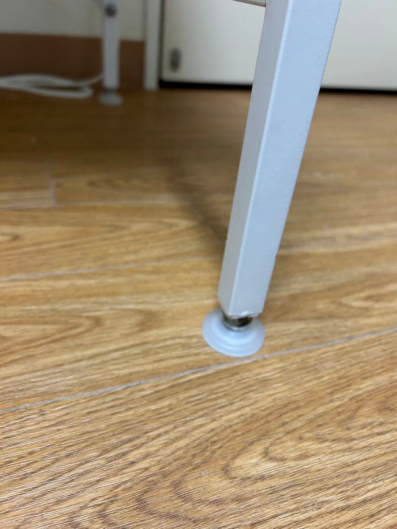 L字型のデスク　パソコンデスク　2段棚付き　120＊80cm